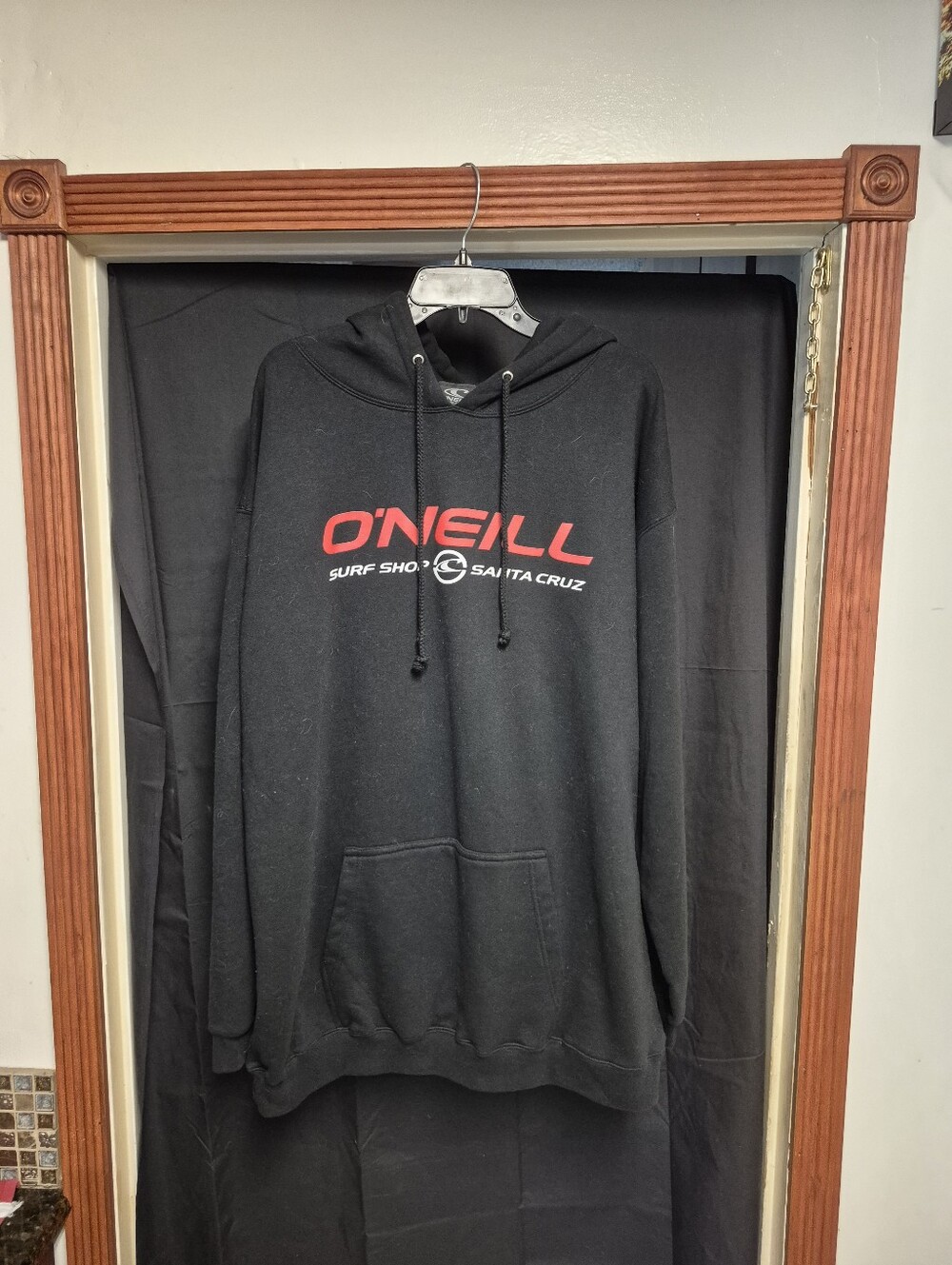 O'Neill Black Pullover Hoodie with Red Logo - Picture 2 of 10